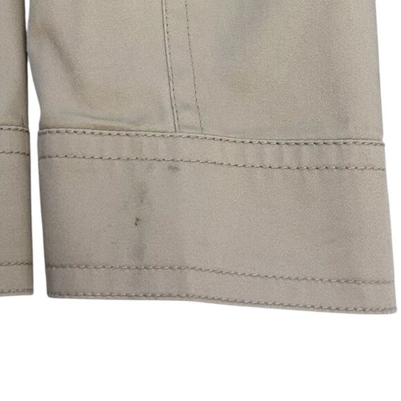 COACH Beige Cotton Jacket Medium Floral Lined Trench Coat - Picture 13 of 14